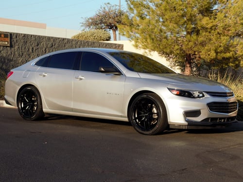 19 Inch Niche Vosso in Satin Black M203 on a 2018 Chevrolet Malibu
