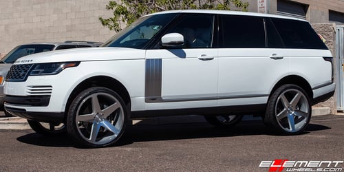 24 inch Blaque Diamond BD-15 Silver w/ Machined Face on 2018 Land Rover Range Rover Sport V6 Supercharged