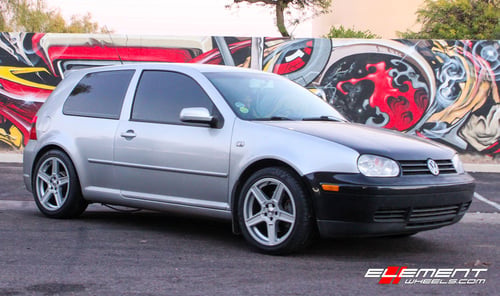 17x8 TSW Ascent Matte Titanium Silver on 2004 Volkswagen GTI IV