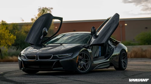 20 inch Staggered Variant Xenon Satin Gunmetal on a 2019 BMW i8
