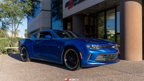 Staggered 20 Inch XIX X61 in Gloss Black w/Stainless Steel Lip on a 2017 Chevrolet Camaro