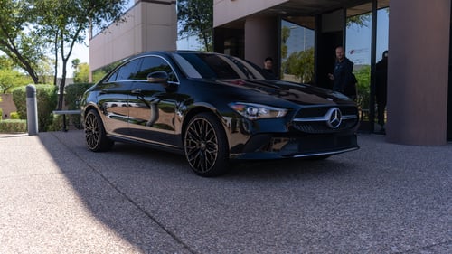 20 Inch Lexani Aries in Full Gloss Black on a 2022 Mercedes Benz CLA250