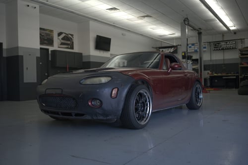 17 Inch Kansei Hypergram in Metallic Carbon w/ Machined lip on 2007 Mazda MX-5 Miata