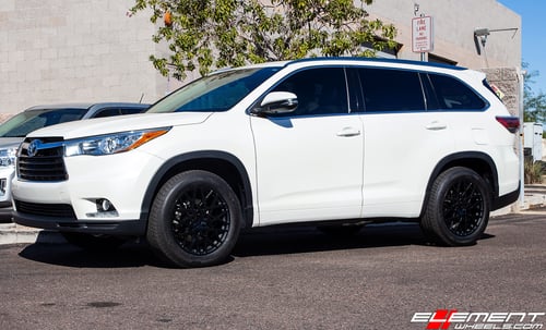 19 inch TSW Vale Matte Black w/ Gloss Black Face on 2014 Toyota Highlander Limited