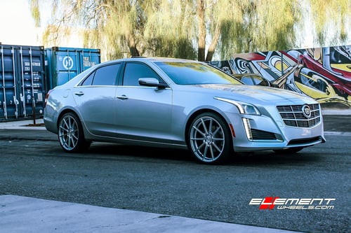 20 inch Variant Argon Silver Mirror Face on 2014 Cadillac CTS Sedan
