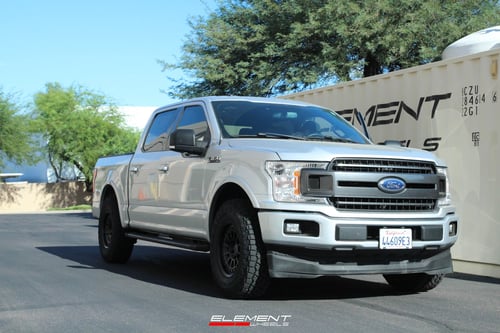 17 Inch KMC KM719 Canyon in Satin Black on 2018 Ford F-150