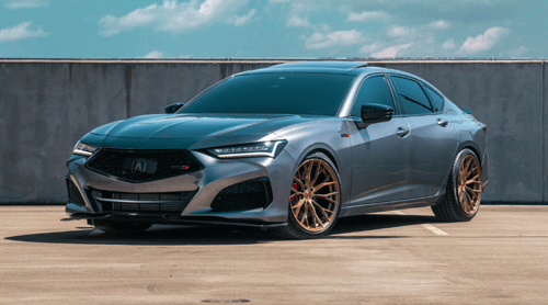 Ferrada F8-FR9 in Brushed Cobre on an Acura TLX Type S