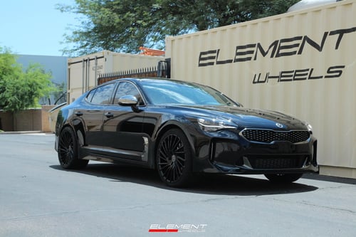 Staggered 20 Inch Lexani Wraith in Gloss Black on 2019 Kia Stinger GT2