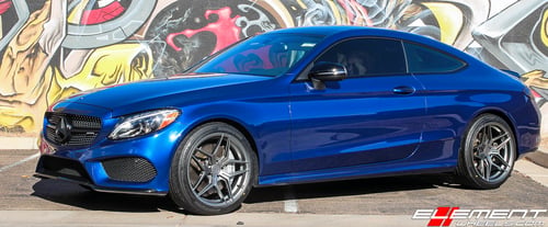 19 inch Variant Xenon Satin Gunmetal on 2017 Mercedes C43