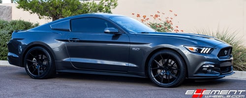 20 inch Verde V99 Axis Satin Black on 2017 Ford Mustang GT w/ Base Brakes