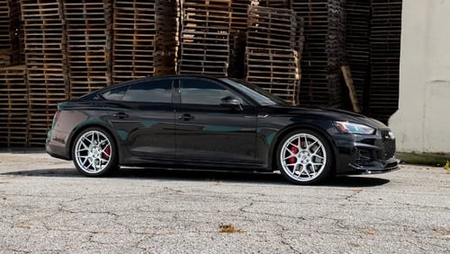 20 inch HRE FlowForm FF01 Liquid Silver on a 2019 Audi RS5