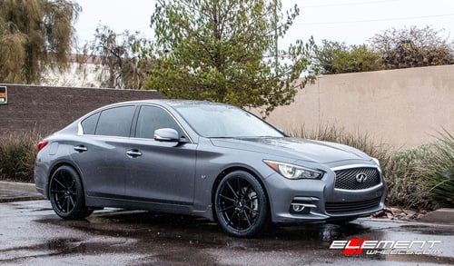 20 inch Variant Argon Gloss Piano Black on 2015 Infiniti Q50