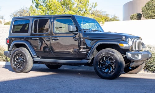 18 inch Fuel Off-Road Cleaver Gloss Black Milled on 2019 Jeep Wrangler JL