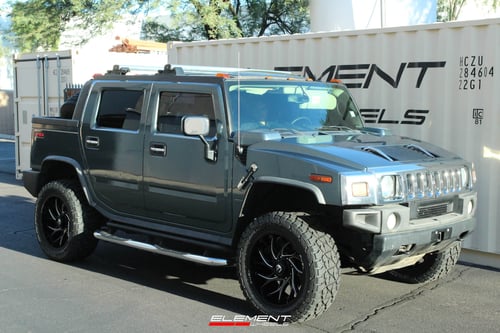 22 Inch Fuel Off-Road Runner in Gloss Black Milled on 2007 Hummer H2 SUT