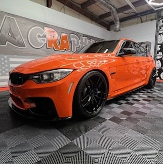 20 inch Staggered Variant Krypton Gloss Black on a 2015 BMW M3