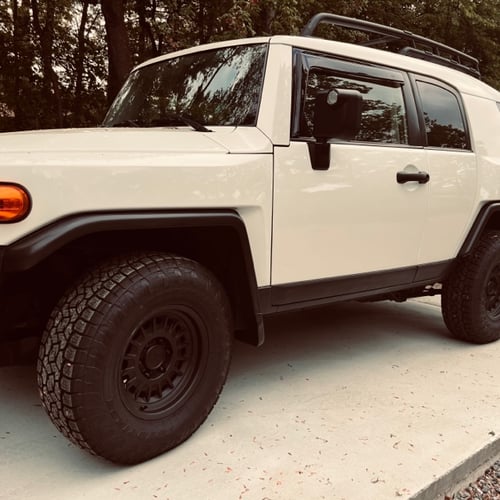 16 inch Black Rhino Aliso Matte Black on a 2012 Toyota FJ Cruiser
