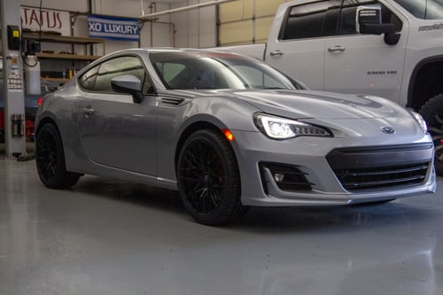 18 Inch MOMO Catania in Satin Black on a 2020 Subaru BR-Z