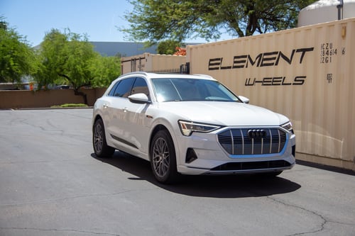 20 Inch Varro VD06X in Gloss Titanium w/ Brushed Face on a 2022 Audi E-Tron SUV