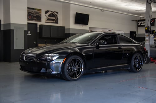 Staggered 20 Inch Variant Krypton in Super Black Chrome on a 2010 BMW 650i