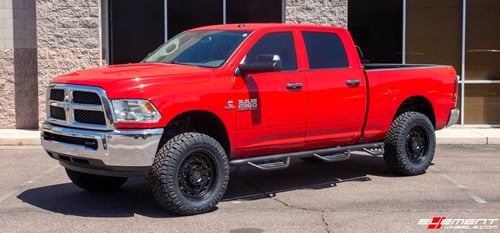 20 Inch Black Rhino Arsenal Textured Matte Black on a 2015 Dodge Ram 2500 Leveled