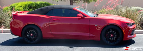 20 Inch Variant Krypton in Gloss Piano Black W/Red Caps on a 2017 Chevrolet Camaro RS