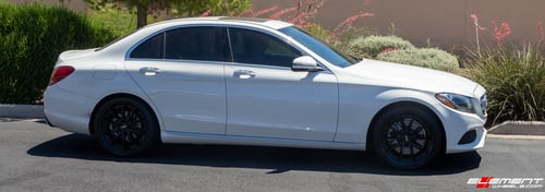 19 Inch Niche Sector M196 In Satin Black on a 2018 Mercedes Benz C300