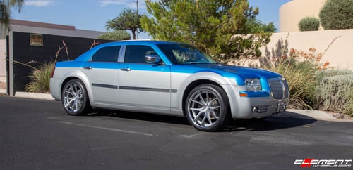 22 Inch Ferrada FR2 in Machine Silver W/Chrome Lip on a 2007 Chrysler 300