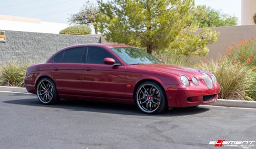 20 Inch Variant Krypton in Super Black Chrome on a 2005 Jaguar S Type R