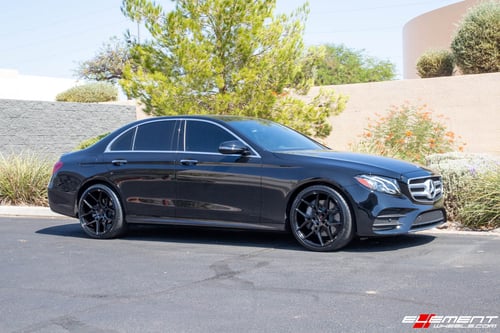 Staggered 20 Inch Giovanna Haleb in Gloss Black on a 2020 Mercedes Benz E350 Sedan
