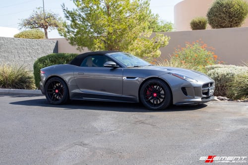 Staggered 20 Inch Variant Krypton in Gloss Black on a 2016 Jaguar F Type V8