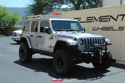 17 Inch Blaque Diamond Off-Road BD-O801 in Matte Textured Black on 2020 Jeep Wrangler Rubicon
