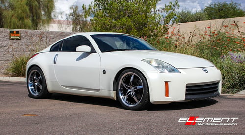 19 inch MRR GT5 Black w/ Diamond Cut on 2006 350Z