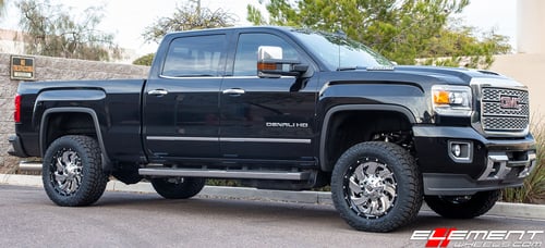 20 inch Fuel Offroad Cleaver Chrome w/ Gloss Black Lip (Multi Piece) D240 on 2019 GMC Sierra 2500 Denali HD