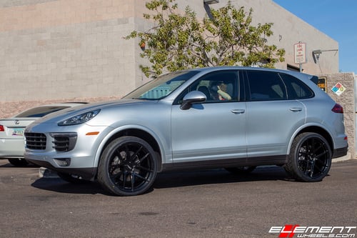 22 inch Ace Alloy AFF02 Gloss Black on 2018 Porsche Cayenne