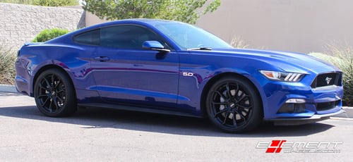 20 inch American Racing AR932 Splitter Satin Black on 2018 Mustang GT Base