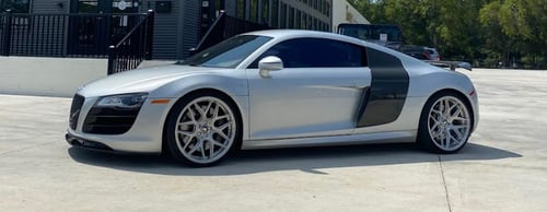 Staggered 20 Inch MRR FS01 Brushed Clear on a 2012 Audi R8 V10