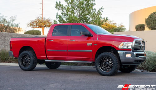 20 inch RBP 89R Assassin Gloss Black Milled on 2010 Dodge Ram 2500 Big Horn (Leveled)