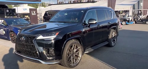 24 inch Momo Salerno Satin Anthracite on a 2022 Lexus LX600