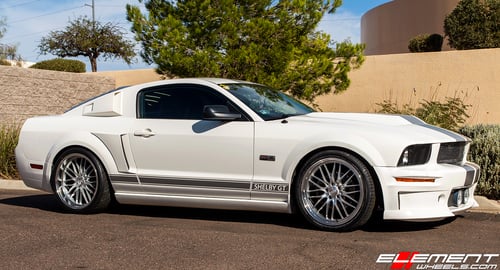 20 inch Ace Alloy AFF04 Liquid Silver Machined Lip on 2007 Ford Mustang GT Shelby GT