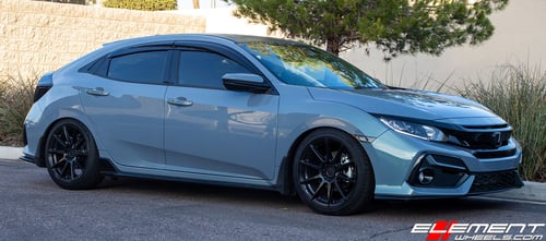 18 inch Niche Essen Matte Black on 2020 Honda Civic Hatchback