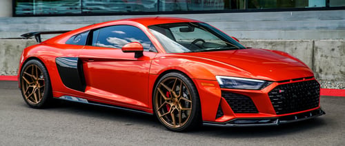 Staggered 20 Inch Rohana RFX11 Brushed Bronze on a 2021 Audi R8
