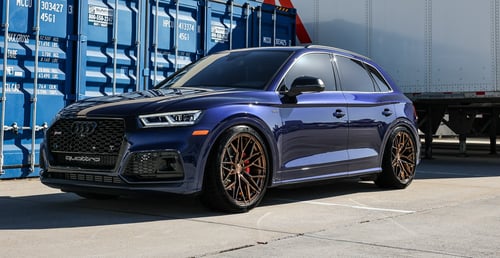 21 Inch Avant Garde M520R Polished Bronze on a 2019 Audi SQ5