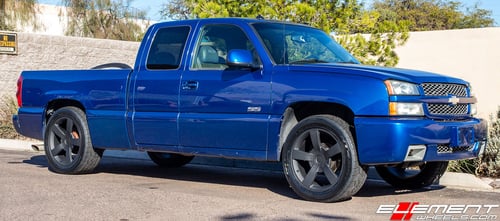 22 inch Silverado SS Replica Wheel All Matte Black V1130B on 2003 Chevrolet Silverado SS AWD