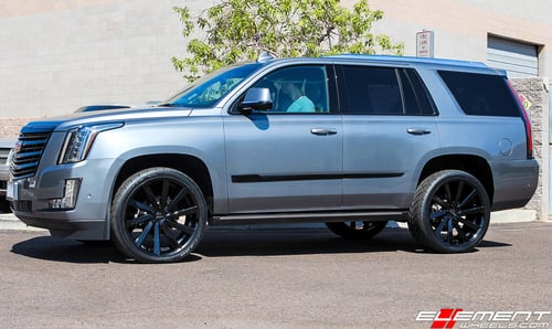 24 inch Koko Kapan Full Gloss Black on 2019 Cadillac Escalade