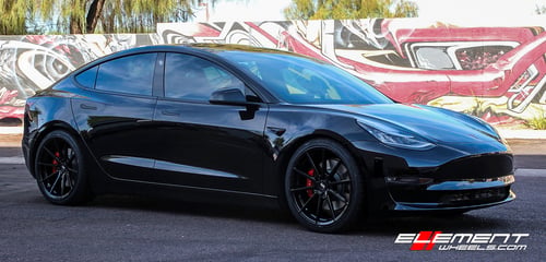 Variant Argon Gloss Piano Black on 2019 Tesla Model 3 Performance Long Range