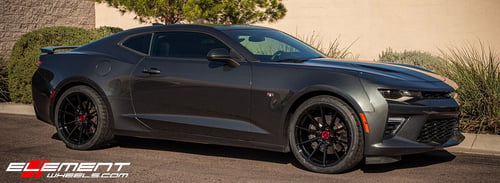 Staggered 20 Inch Variant Argon in Gloss Piano Black on a 2016 Chevrolet Camaro SS