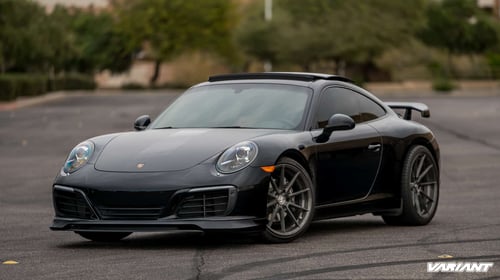 20 inch Variant Argon Brushed Titanium on a 2019 Porsche 911 Carrera Base