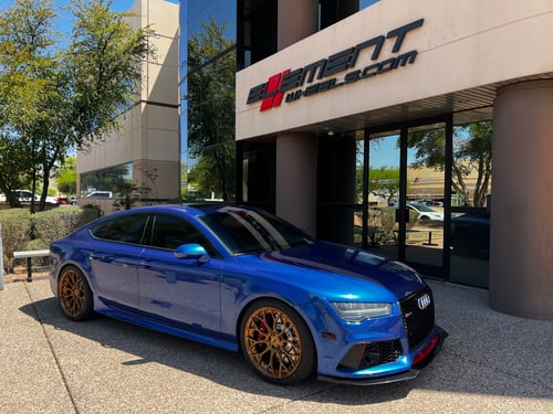 20 Inch Staggered Variant SLT-2P Brushed Manaco Copper (Forged) on a 2016 Audi RS7 w/ Specs