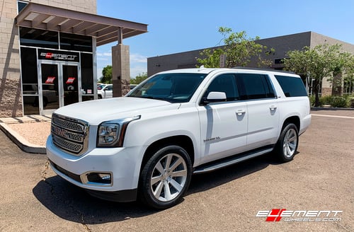 22 inch Dub 8-Ball Brushed Gloss Silver S213 on 2017 GMC Yukon XL