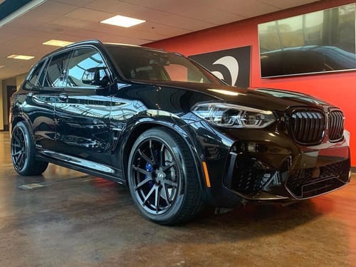 20 inch Staggered Dinan DC3 Matte Black on a 2022 BMW X3M